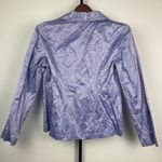 Chico's Chico’s Lavender Satin Snakeskin Full Zip Collared Jacket Photo 4
