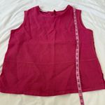 Bryn Walker  Women's Isola 100% Linen Sleeveless Tank Top Pink Slit Blouse XXS Photo 5
