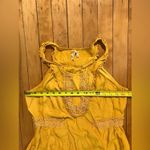 Anthropologie Maeve Golden Yellow Embroidered Dress Photo 9