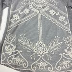 Altar'd State Gray Lace Detail Top with Bell Sleeves S Photo 2