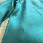 CHAPS  Button Up Collared Linen Shirt Blue Sz 2X DEFECT HOLE Photo 5