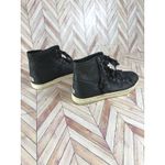 UGG  Black Leather High Top Sneakers Side Zips Tassels Women's Size 7.5 Photo 7