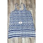 Glam Racerback Ikat Swim Coverup Dress LARGE Blue White Coastal Bohemian NWT Photo 6