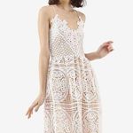 Chicwish Womens Dress White Moonlit Night Crossback Crochet Cami Overlay Medium Photo 0