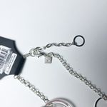 Material Girl  Silver Colored Chain Necklace with Circle Charms Lobster Clasp NWT Photo 3