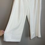 Antonio Melani Pants Women 16 White Alexis Pleated Wide Leg Cropped Belt Career Photo 1