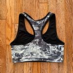 black gray white athletic racerback sports bra Size M Photo 4