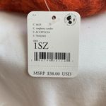 Free People fuzzy chevron beanie hat in orange zigzag NWT Photo 6