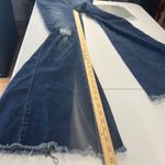 Ymi  Gigi Fit Flared Jeans Womens 3 Blue Denim Cotton Stretch High Rise Raw Hem Photo 11