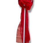 Wide Brim Church Kentucky Derby Dress Hat Red Silver Glitter Butterflies Train Photo 9