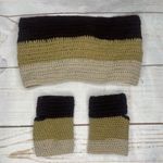 Handmade • Crochet Set • Headband & Fingerless Gloves • Brown Shades • Winter Photo 3