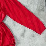 vintage 80 HR Paris Milan New York Silk Dress Red Striped Vintage Belted Size 10 Photo 6