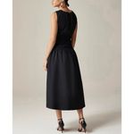 J.Crew NWT Hyacinth Dress Cotton Poplin Black Photo 4