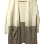 Madewell  Cream & Grey Cardigan Sweater Jacket Wool Alpaca Womens M Fall Preppy Photo 0