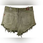 BDG Urban Outfitters  High Rise Cheeky Frayed Distressed Green Denim Shorts 32 Photo 1