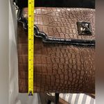 Kate Landry  Brown  Croc Embossed Crossbody Photo 3