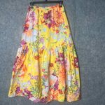 H&M Women Size XS floral layer maxi skirt modest colorful Photo 1