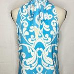 Tyche  Choker Halter Dress Back Tie Blue White Black Keyhole Lined Size S NWT NEW Photo 5