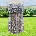 Torrid  GREY SNAKESKIN PRINT STRAPLESS BABYDOLL TUNIC Photo 3