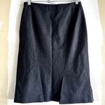 Akris  Pencil Skirt Knee Length Back Zip Lined Career Wool Viscose Dark Gray 8 Photo 5