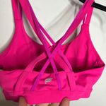 Fabletics  hot pink strappy sports bra women's size small athletic activewear Photo 1