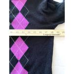 Apt. 9  Cashmere Womens Black Button Down Argyle Cardigan Sweater Sz L Photo 6