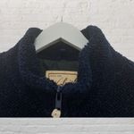 Woolrich Jacket L Vintage Sherpa Fleece Full Zip Navy Blue Cinched Waist Photo 4