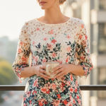 Charter Club NWOT  Light Beige Floral Blouse Top Photo 0