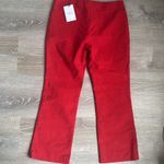 Theory NEW Womens Crimson Moleskin Twill Crop Pants 6 Photo 2