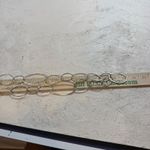 Chunky Oval Link Necklace or Belt Silver Tone Statement Chain Photo 3