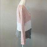 No Boundaries  Waffle Knit Tie Front Colorblock Cardigan Juniors Size Large Photo 1