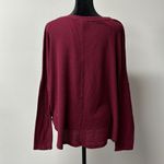 a.n.a . Waffle Knit Long Sleeve Button Front Tie Bottom Shirt Large oversized Photo 3