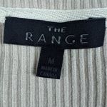 The Range  Beige Button Front Cropped Alloy Rib‎ Knit Turtleneck Cardigan EUC M Photo 5
