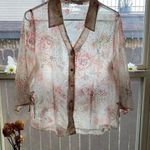 Dress Barn Vintage 80s floral sheer top Photo 12
