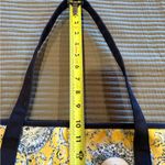 Canvas tote bag with a yellow and black Victorian cat pattern Photo 13