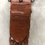 Fossil Vintage  Genuine Leather braided Belt Silver Medallion Concho Western med. Photo 9