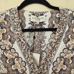 Hale Bob New Joss Jersey Dress Cream Gray Midi Women's Size XS Photo 6