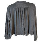 Free People We the Free Rush Hour Grey Peasant Blouse Size Small Photo 8