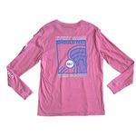 Vineyard Vines Size Medium Long Sleeve Pink Lacrosse Pocket Tee Shirt Photo 2