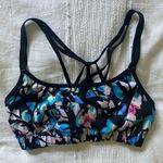Champion athletic active workout patterned strappy criss cross sports bra black Photo 0