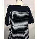 Gap Womens Dress Size Small Navy Blue White Striped Short Sleeve Fall Cotton Photo 1