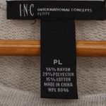 NWT INC Pearl Embellished Sweatshirt Gray Coquette Ruched Tie Sides Size PL Photo 2