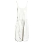 ZARA  White Mixed Balloon Skirt Scoop Neck Sleeveless Midi Dress Size Small Photo 1