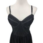 Jill Stuart JILL  Dress Womens 10 Mini Corset Tulle Swiss Dot Lace Black Photo 2