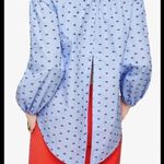 BCBGMAXAZRIA  | Daniela Off The Shoulder Blouse Back Slit Cotton Size Small S Photo 5