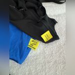 SCHMINKE Pole Dance Blue Snakeskin Lizard Wet Black Leather Custom Bodysuit 4 S Photo 4