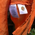 C&C California NWT  Tangerine Orange Linen Button Down Ling Sleeve Shirt S Photo 6