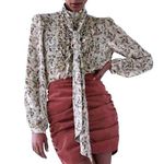 ZARA NWT  Corduroy Draped Ruched Mini Skirt in Dark Mauve Photo 0