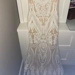 Jasz Couture  White Sequin Long Dress Photo 1