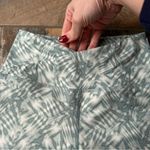 Maurice's Crossover Waist Biker Shorts Women's Size XS Green White Marble Dye Photo 1